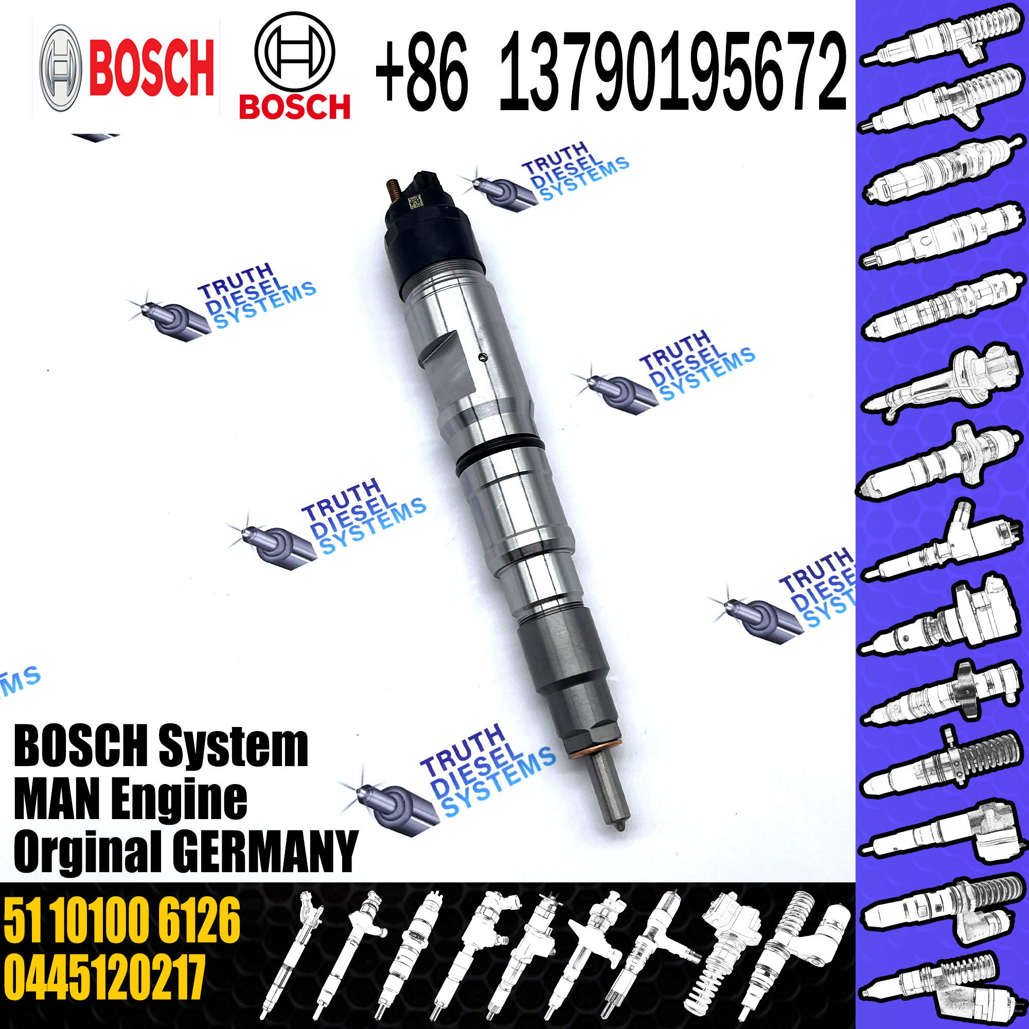 0445120217 51101006126 0445120061 0445120274 51101006064 51101006138 DIESEL FUEL INJECTOR