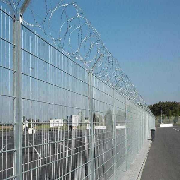 Buy cheap Factory price galvanized and pvc coated anti climb security airport fence prices from wholesalers
