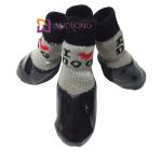 Waterproof Pet Socks With Straps Rubber Sole Gripper Outdoor Anti Slip Dog Socks