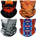 Elastic Skeleton Print Art Winter Seamless Neck Gaiter