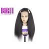 Buy cheap Straight Human Hair Lace Front Wigs Free Part Kinky Virgin 100% Swiss Natural Colors from wholesalers