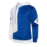 Men'S 2 Contrast Color Leisure Cozy Athletic Pullover Hoodie With Kangaroo