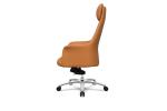 Genuine Leather Revolving Chair 3 Positions Locking 135 Degree Back Tilt With