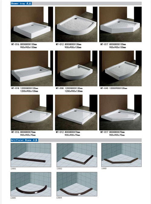 Stainless Steel Frame Shower Door Enclosures Multi Color Sector Shape Anti Bacterial