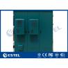 Buy cheap IP55 Outdoor Triple Bay Racking Enclosure / Green Color Three Doors Air Conditioner Cooling Cabinet from wholesalers