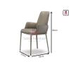 Buy cheap H86cm Upholstered Arm Dining Chair Carbon Steel Frame 200kg Loading from wholesalers