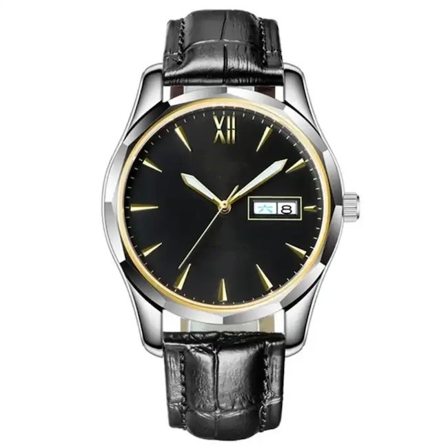 Luminous Luxury Automatic Watches Men OEM Waterproof Leather Watch