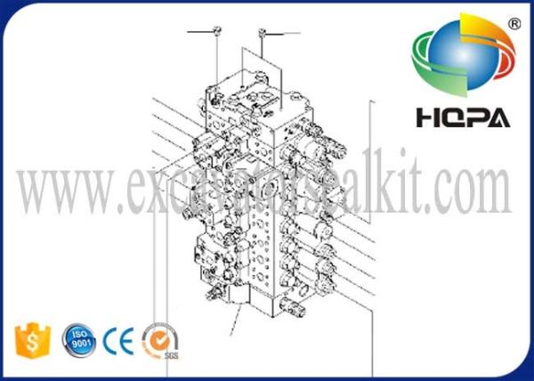 PC300-7 Excavator Hydraulic Parts Control Valve 723-48-26101 723-48-26102 723-48
