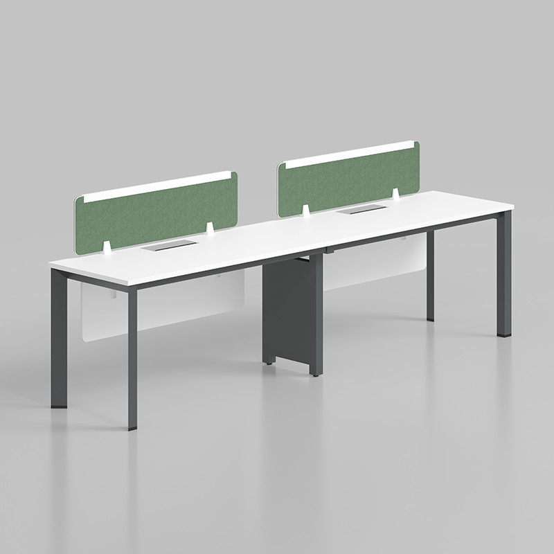 W3600*D1200*H750MM Straight Office Furniture Modular 6 Seater White Computer Workstation Table Desk
