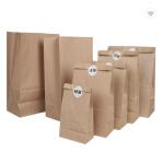 ISO9001 Food Grade Greaseproof Paper Bag Packaging for Sandwich Bread Brown