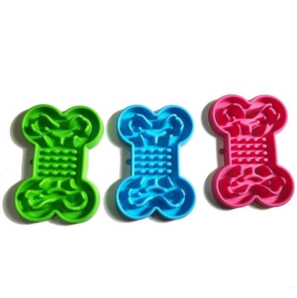Buy cheap Bone-Shaped Silicone Pet Slow Food Bowl Jungle Bowl Dog Bowl Puppies Slow Food And Prevent Choking from wholesalers