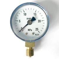Buy cheap 50mm Blue Painted Steel Case 25 MPa Oxygen Manometer Brass Wetted Parts Utility product