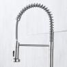 Buy cheap Single Lever Coil Spring High Arc Kitchen Faucet With Sprayer Brushed Nickel from wholesalers