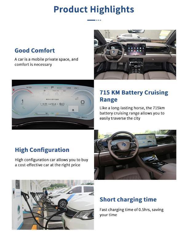 Hot Sale Byd Han Dm-I Sedan 1.5t Petrol Engine 357PS Automatic 2WD Hybrid Biyadi Car Sport EV Car New Energy Vehicles Byd Elect