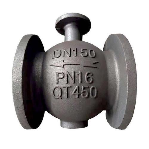 Buy cheap QT450 Ductile Iron Casting Valve Body Components Of Sand Casting For Piping Fittings from wholesalers