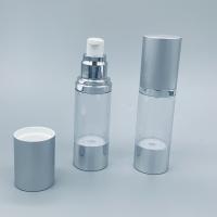 Buy cheap Silver transparent PP airless lotion pump bottle cosmetic packaging lotion product