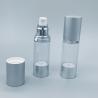 Buy cheap Silver transparent PP airless lotion pump bottle cosmetic packaging lotion essence from wholesalers