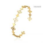 Ring Style Hollow Gold Flower Bracelet 304 316 316L Stainless Steel Adjustable