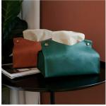 16x11x8cm SEDEX Car Tissue Box Holder PU Leather Materials