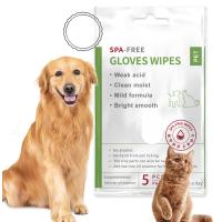 Buy cheap Non Woven Clean Wipes Washing Cat Spa Free Herbal Glove Five Fingers Message product