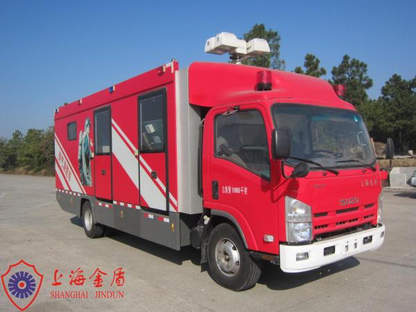 Quality ISUZU Chassis Three Seats Gas Supply Fire Truck with 15KW Air Compressor for sale