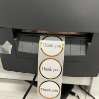 Buy cheap Gold Foil Private Thank You Label Sticker Roll Adhesive with Custom Design product