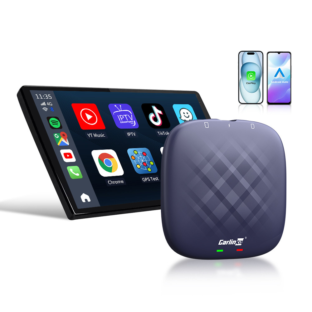 Wired to Wireless Adapter Carplay tbox plus Smart Magic Box Car Ai Box 8-Core 4g 64g Wifi GPS Android 13 with Youtube & Netflix
