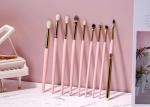 Vonira Gold Nude Pink 19 Pieces Natural Hair Makeup Artist Brushes
