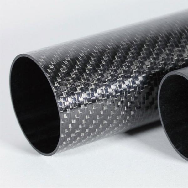 Buy cheap 40mm Woven Finish Roll Wrapped Carbon Fiber Tube High Strength from wholesalers