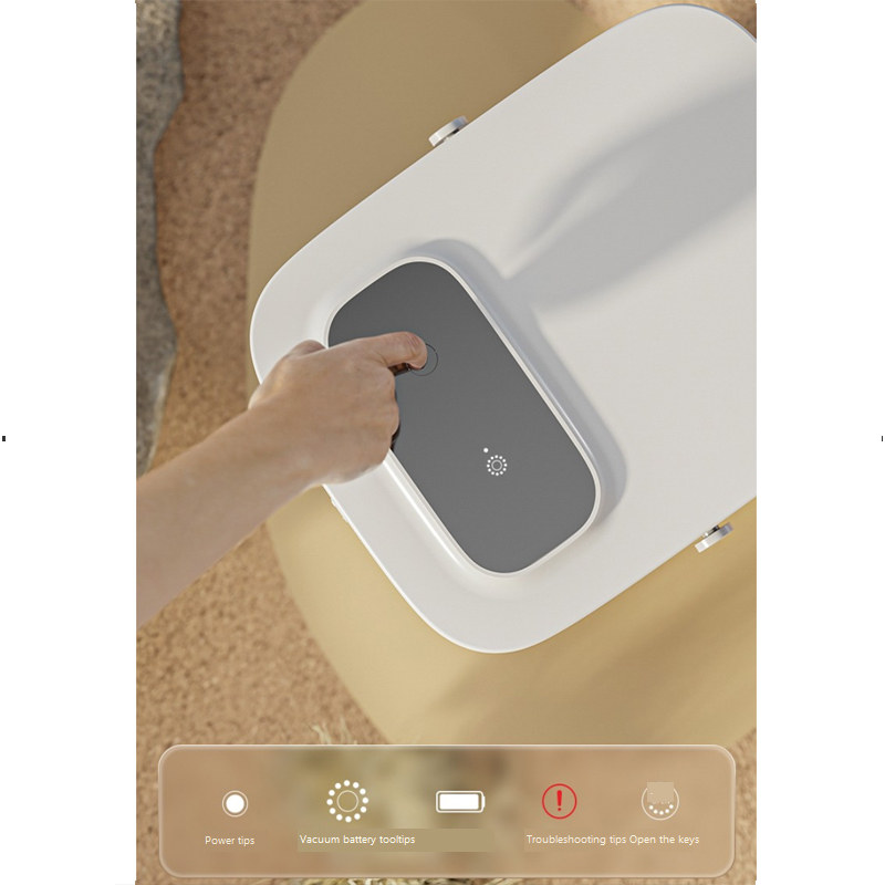ABS 2023 White Vacuum Moisture-proof Pet Food Storage Container for Dog and Cat Snacks