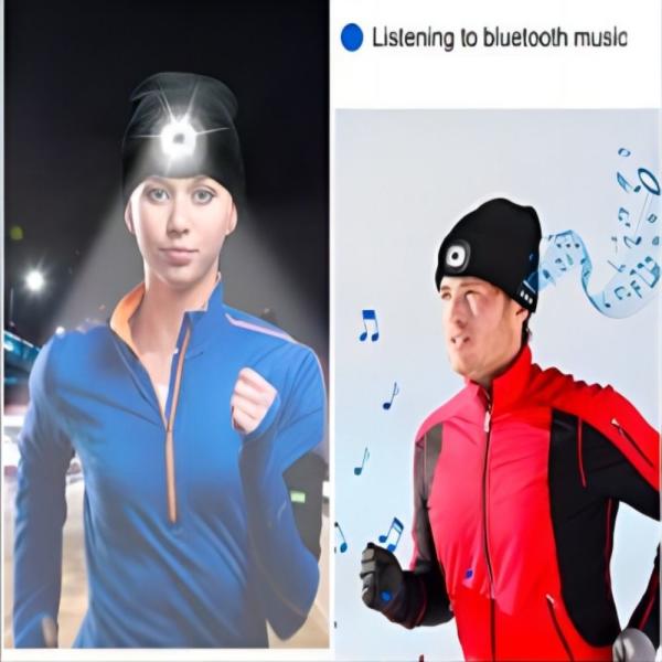 Buy cheap Unisex Flashlight Bluetooth Hat With Light Wireless Headphones Music Hat from wholesalers