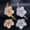 Buy cheap Luxury Rhinestone Flower Bracelet for Women Crystal Bracelet Wedding Bridal Bracelet Gold Silver Color Bracelet Jewelry from wholesalers