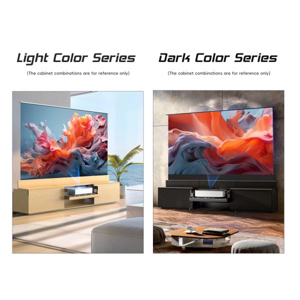 Intelligent Motorised Laser TV Cabinet Customized UST Cabinet with Projector Screen