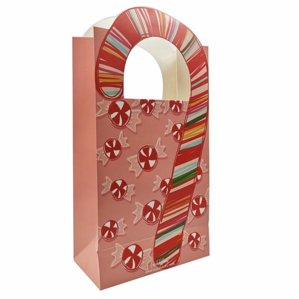 Buy cheap 350gsm Pink Small Paper Candy Bags CDR Gift Shopping With Handles from wholesalers