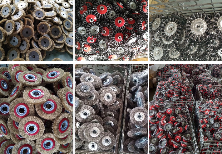 Flat Crimped Wire Wheel Brush for Metal Polishing Galvanized iron OEM Accepted