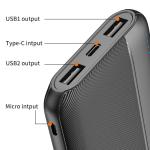 Portable Mobile Ultra Slim Power Bank 10000mah 20000mah Li Polymer Battery