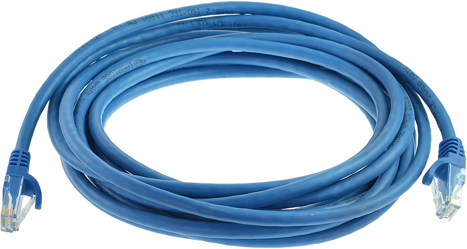 Macbook RJ45 Cat5e Ethernet Lan Cable Blue Color Molded 10foot