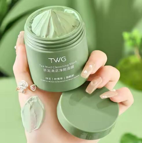 Buy cheap Green Tea Clay Face Mask Skin Care Pore Shrinking Blackhead Remover Face Mask Deep Cleansing Face Mud from wholesalers