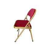 Red Outdoor Folding Garden Chairs Iron Frame Fabric Surface 200-300 Lbs Capacity