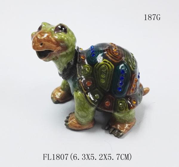 Buy cheap turtle shaped trinket box fashion metal jewelry box wedding trinket boxes from wholesalers