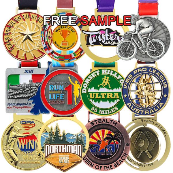 Buy cheap Zinc Alloy Sport Custom Medals 3D Gold Medal for Souvenir Gift from wholesalers