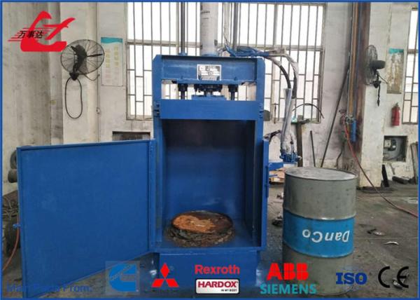 Buy cheap Large Output Waste Oil Steel Drum Crusher Box Press Compactor Machine 25 Ton Press Force High Stable Performance from wholesalers