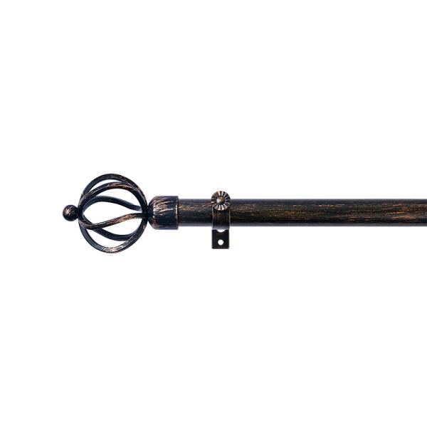 Buy cheap Black And Copper Color 28MM Curtain Rod Set Home Decor With Curtain Rod Accessories from wholesalers