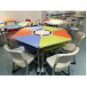 Buy cheap Colourful Six Joint Student Desk And Chair Set PVC Edge For Training Room from wholesalers