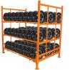 Buy cheap Adjustable Heavy Foldable Steel Stacking Pallet Detachable Metal Storage Tyre Rack from wholesalers