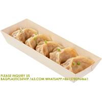 Buy cheap Compostable Food Containers, Rectangle Wooden Bento Boxes - Long Flare, Grease product