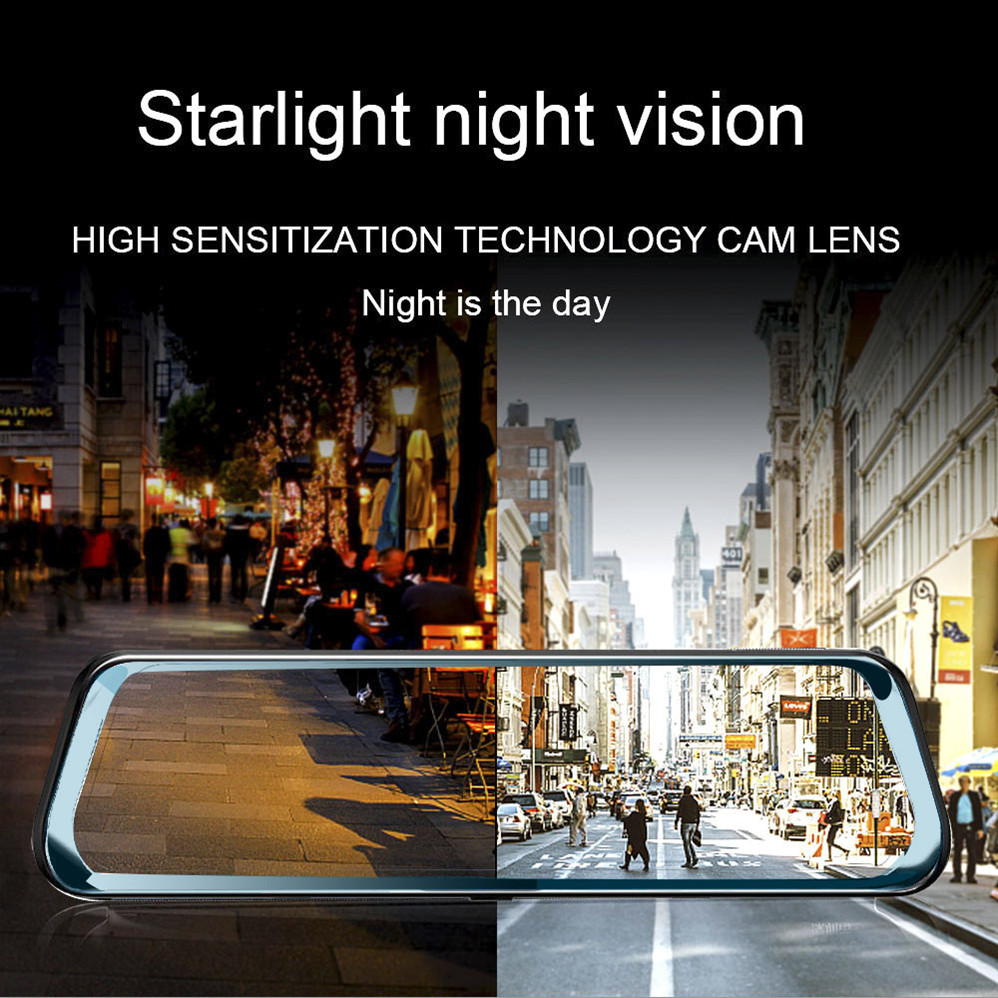 10 Inch Dual FHD 5V Android Dash Cam 4G Vehicle Blackbox DVR 1080p