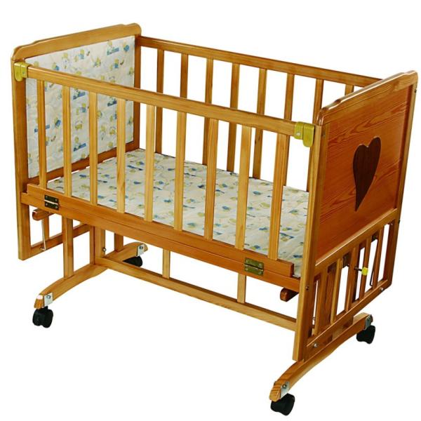 Buy cheap Solid Wood Automatic Baby Swing Bed With Brakes Wheels , Modern Baby Cribs from wholesalers