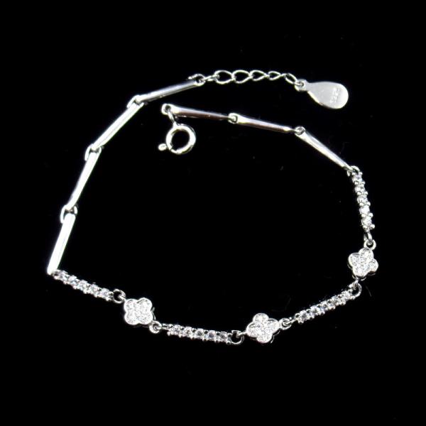 Buy cheap Antique Design CZ Cubic Zirconia Bracelet / Vintage 925 Silver Bracelet from wholesalers