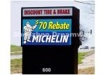WIFI Control 10 mm Outdoor LED Signs with 7500 nits Luminance IP65 Waterproof